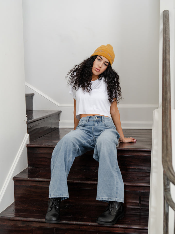 the cashmere honey lavender beanie