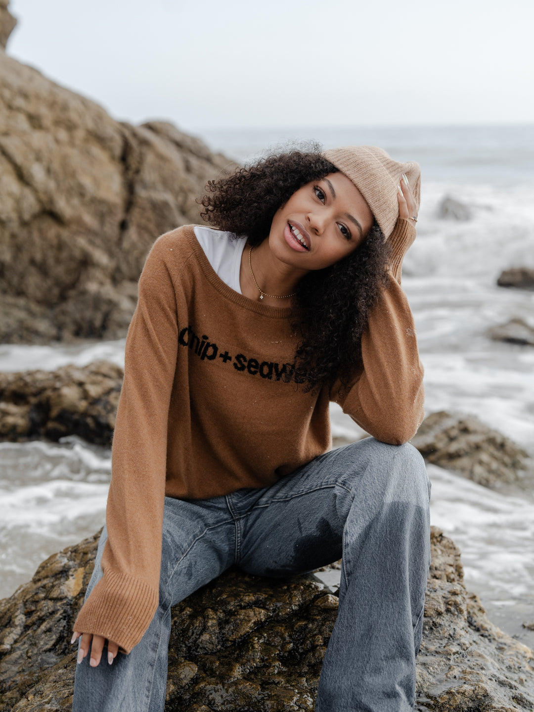 the cashmere oatmeal beanie
