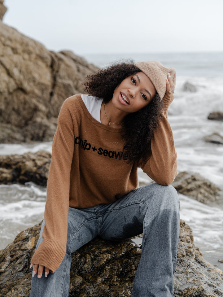 the cashmere oatmeal beanie