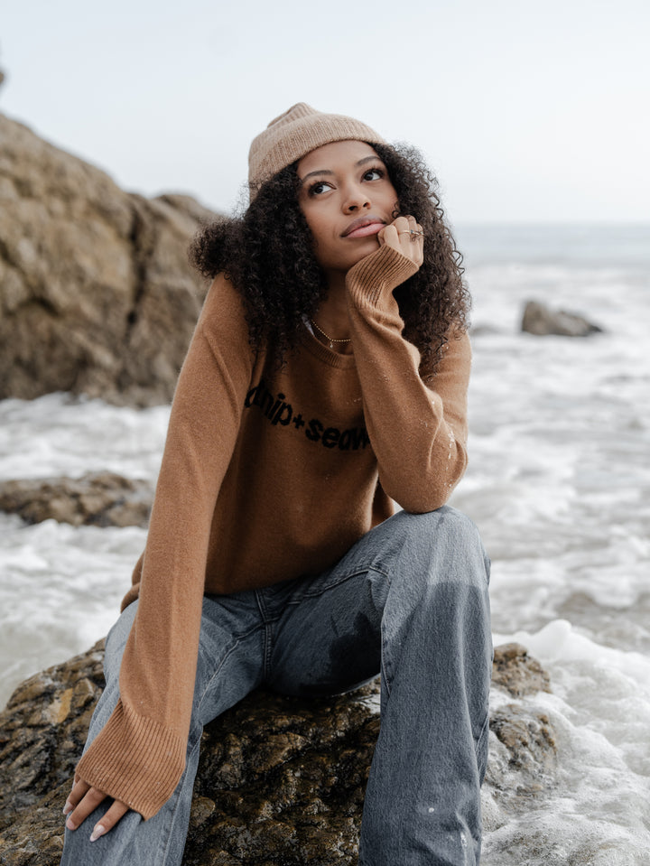 the cashmere oatmeal beanie