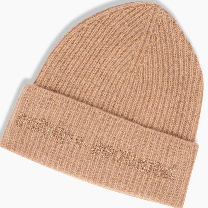 Sand Topaz Oatmeal Cashmere Beanie with Rhinestones by catnip and seaweed