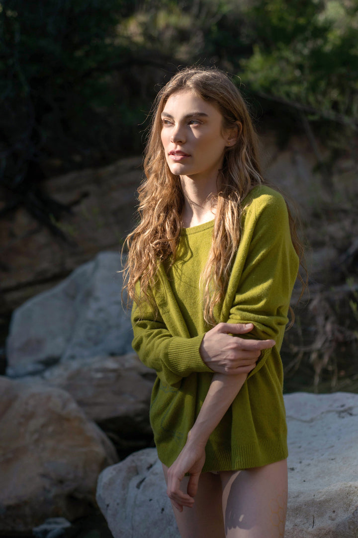 Nipsea Cashmere Sweater in Forest