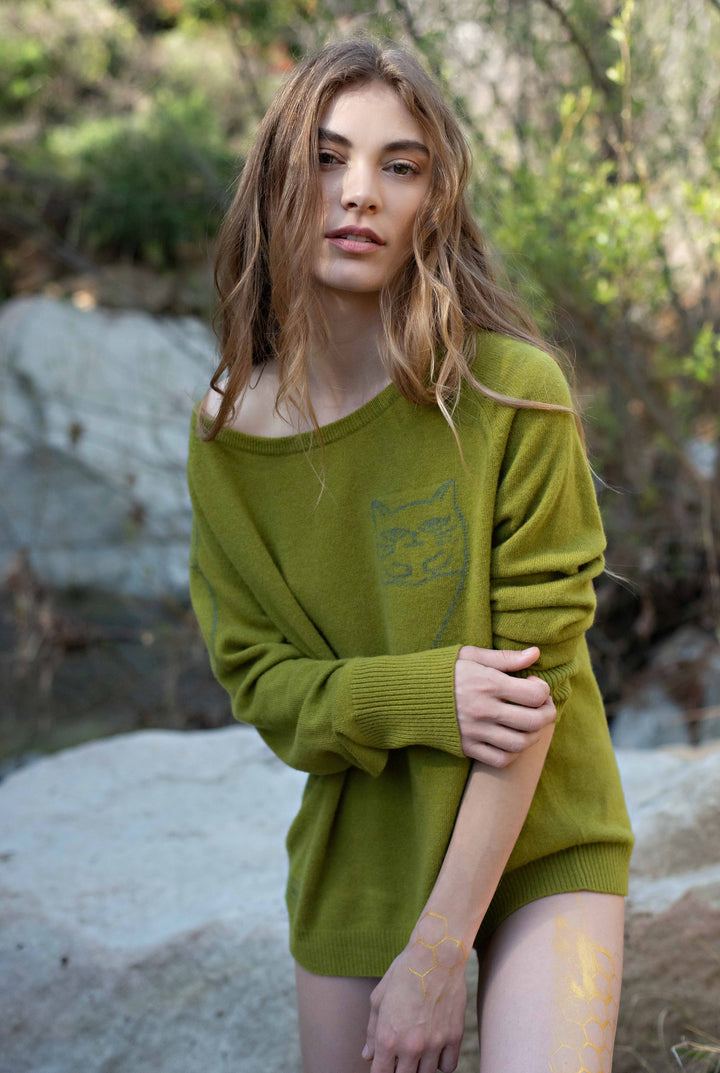 Nipsea Cashmere Sweater in Forest