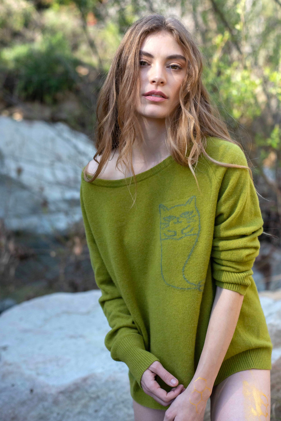 Nipsea Cashmere Sweater in Forest