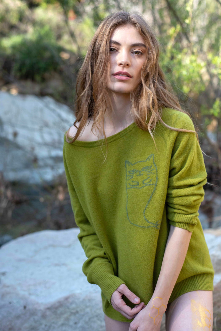 Nipsea Cashmere Sweater in Forest