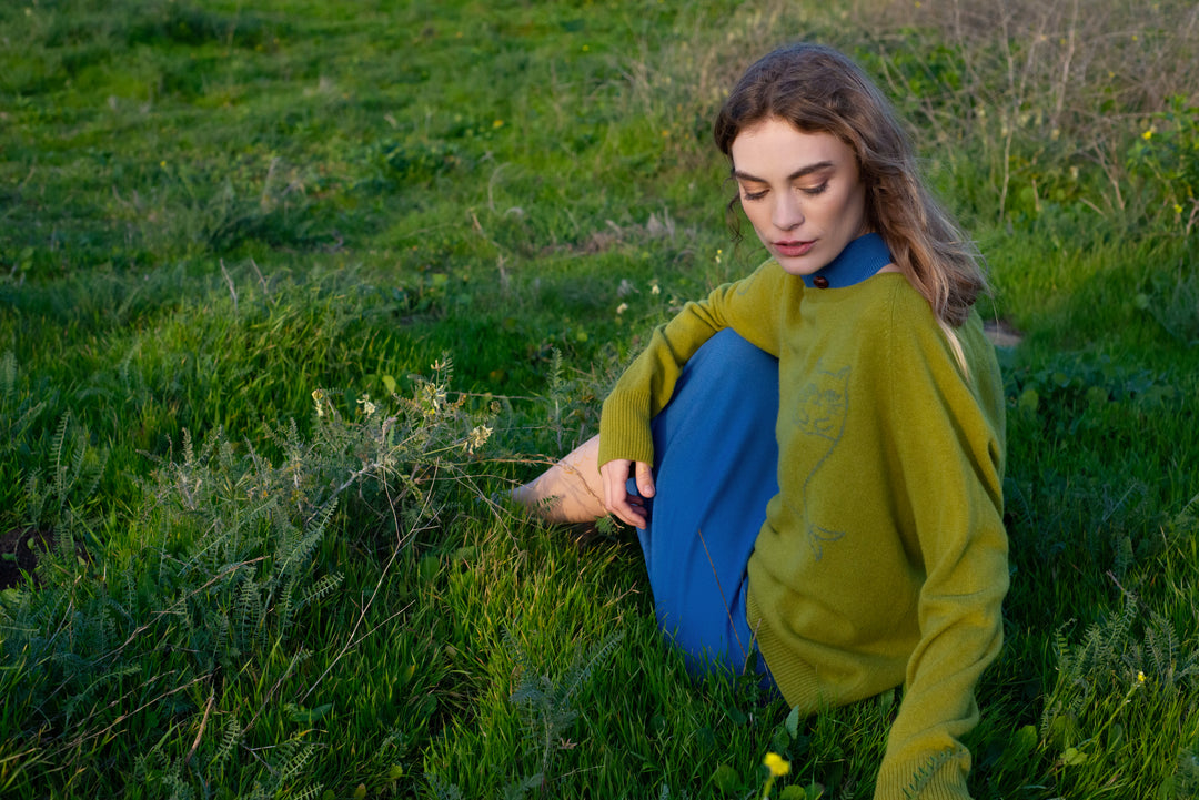Nipsea Cashmere Sweater in Forest