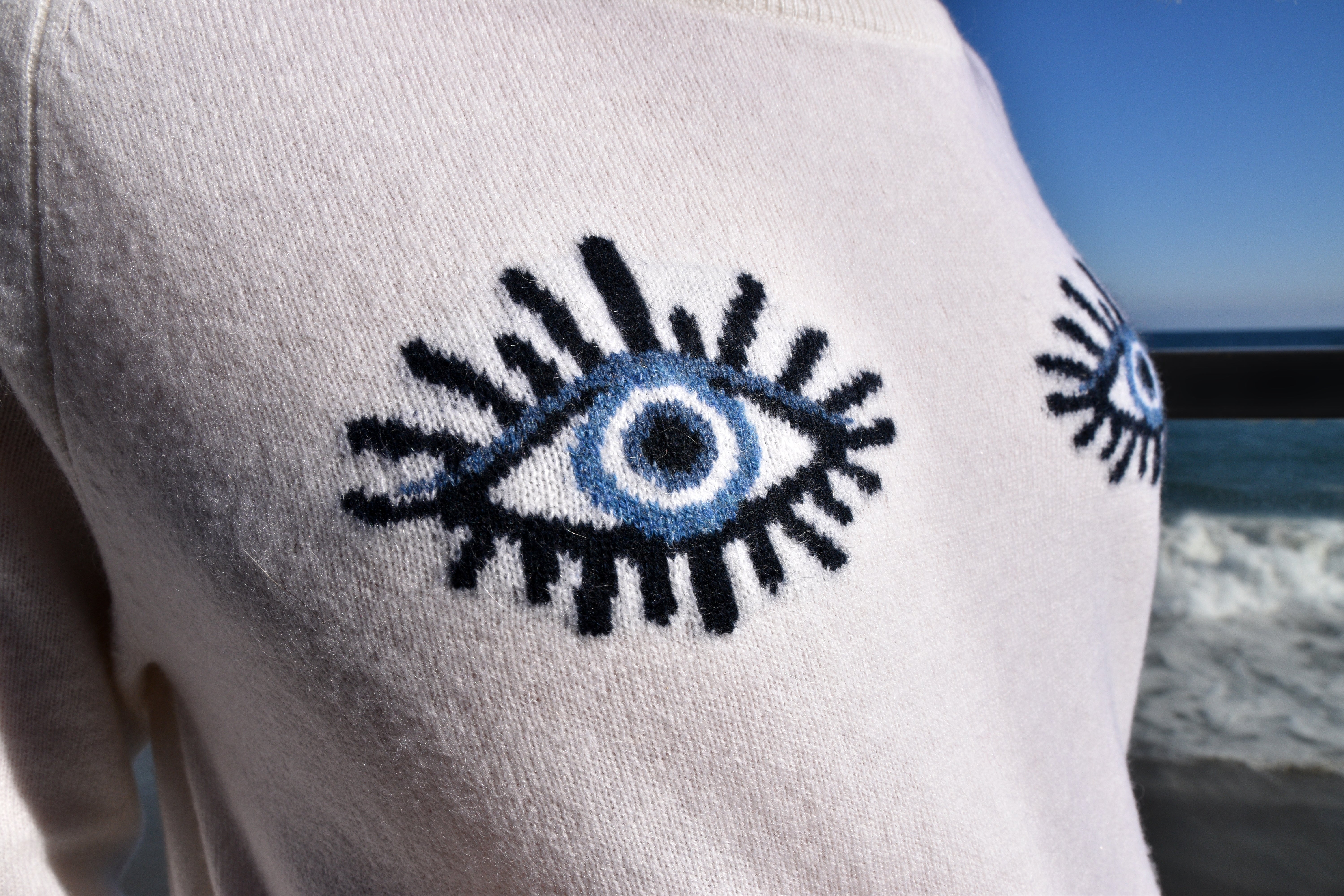 Evil Eye Cashmere Sweater – Catnip and Seaweed