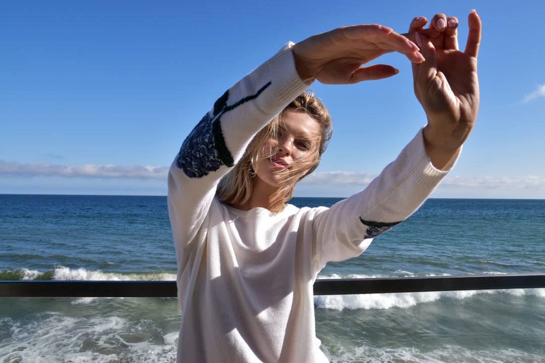 Hydrangea Cashmere Sweater