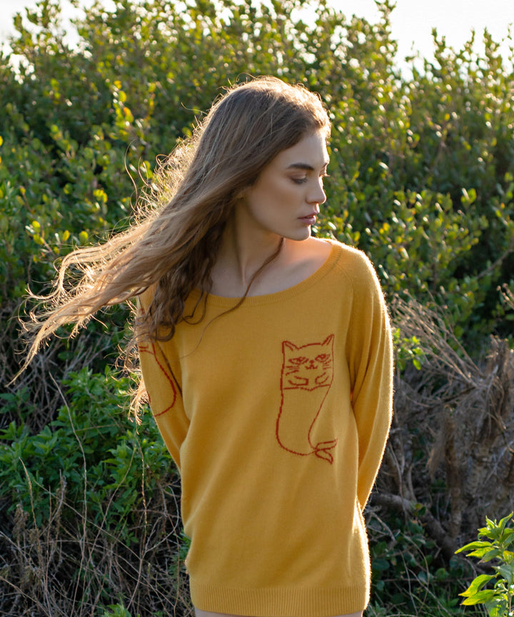 Nipsea Cashmere Sweater in Marigold