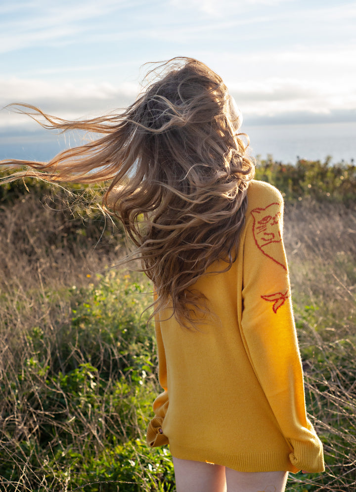 Nipsea Cashmere Sweater in Marigold