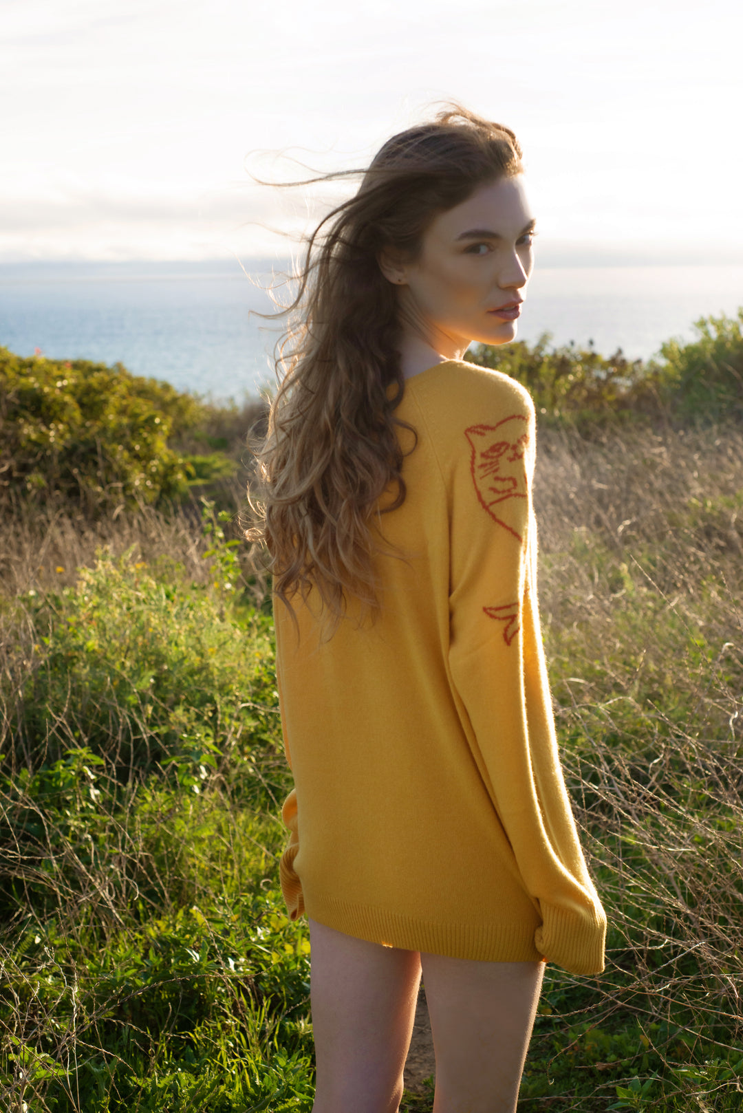 Nipsea Cashmere Sweater in Marigold