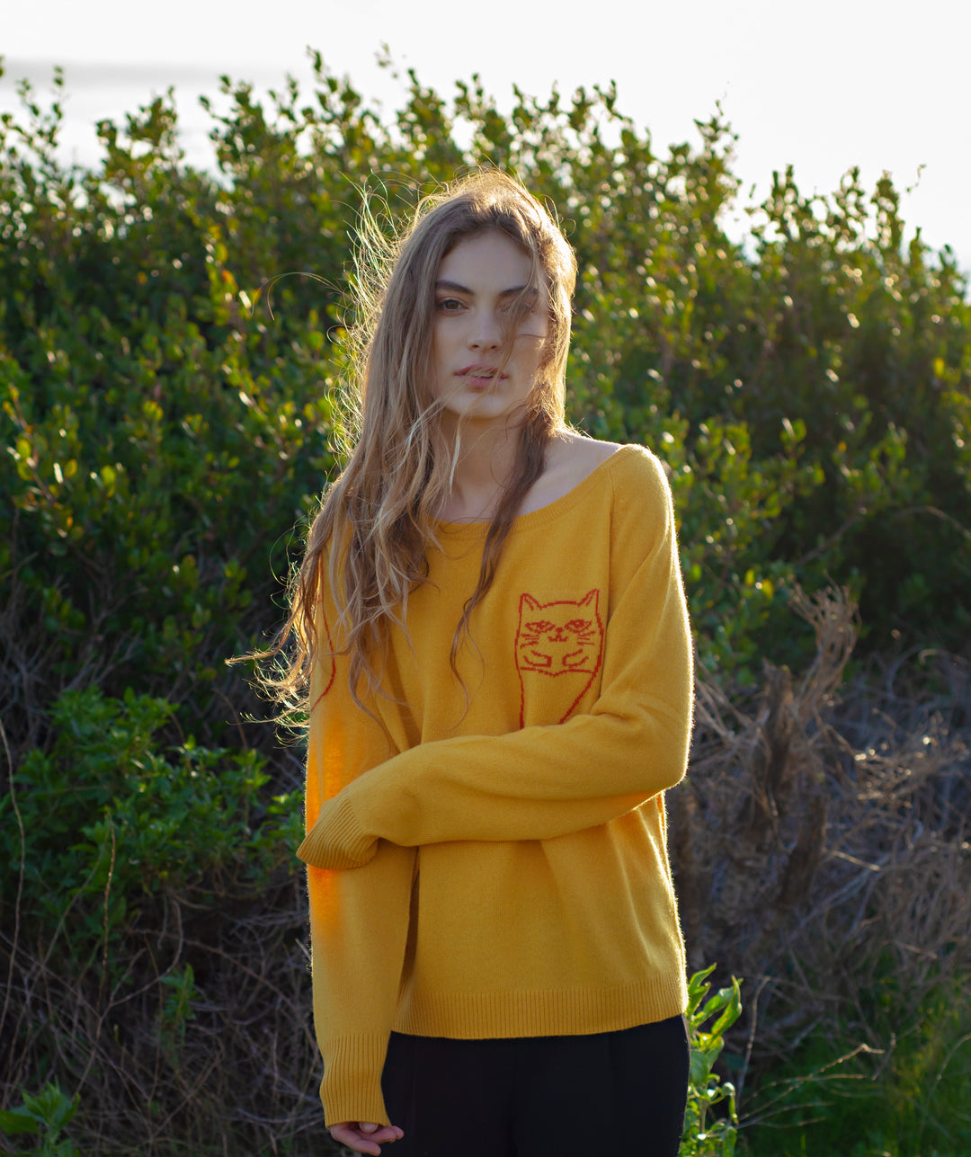 Nipsea Cashmere Sweater in Marigold