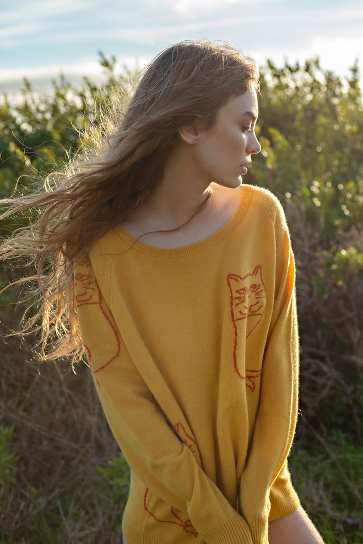 Nipsea Cashmere Sweater in Marigold